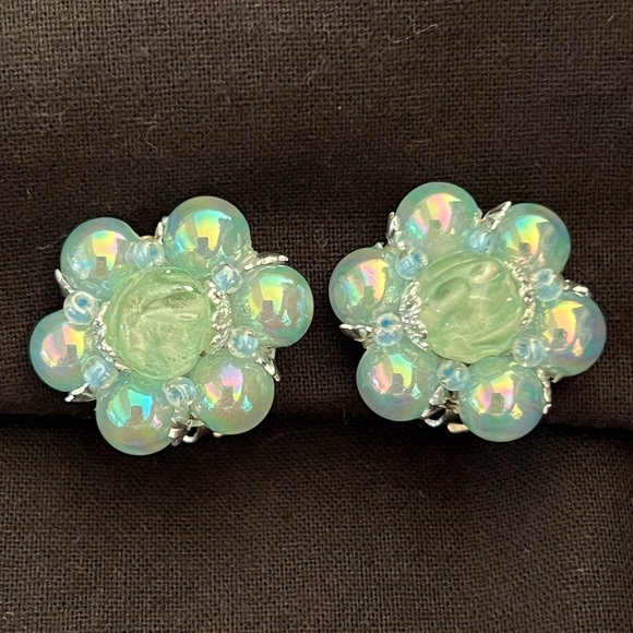 Vintage Iridescent Earrings - Picture 7 of 12